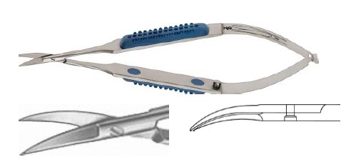 Мюллер мікро-ножиці вигнуті тупі/тупі 120 мм